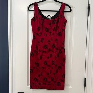 Moda International Scarlet and Ebony Rose Dress